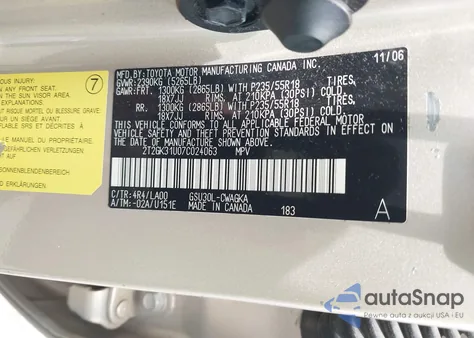 2007 Lexus Rx 350 from USA, damaged, VIN 2T2GK31U07C024063